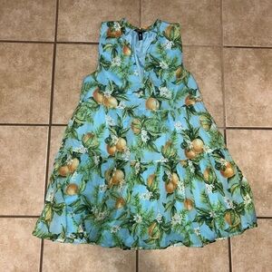 AQUA Frills and Florals Cotton Dress size small